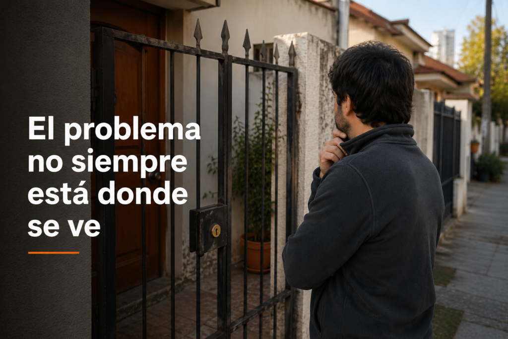 Acceso residencial con puerta y reja exterior tecnoymas.cl