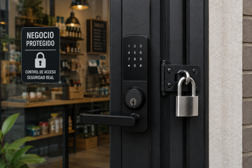 Cerradura para negocio pequeño tecnoymas.cl