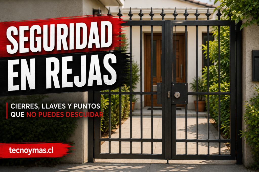 Seguridad en rejas para accesos expuestos en tecnoymas.cl