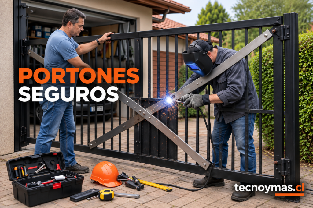 Errores comunes al reforzar portones en casa en tecnoymas.cl